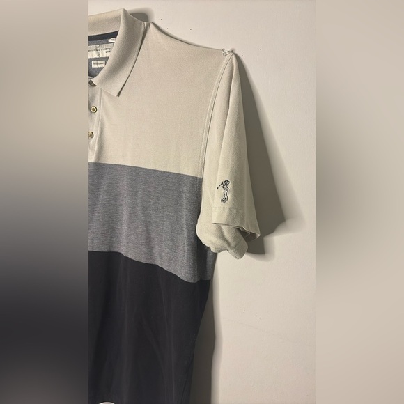 Preswick & Moore Gray and Black Polo Shirt with Color Block Design - Picture 10 of 14